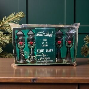 Department 56 - Turn of the Century Street Lamps - Set of 4 -Buyer Supplies Batt
